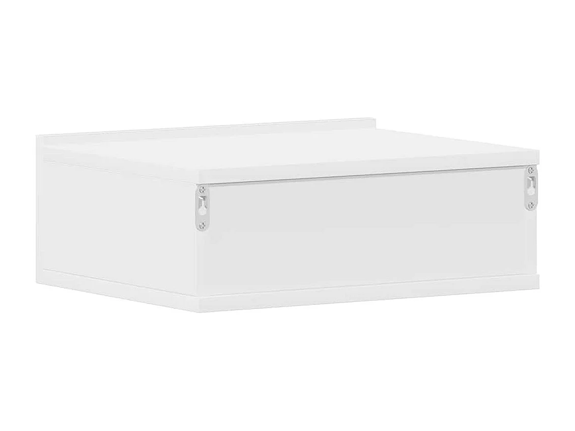 Stanford  Tables de chevet flottantes 2 pcs Blanc bois d’ingénierie