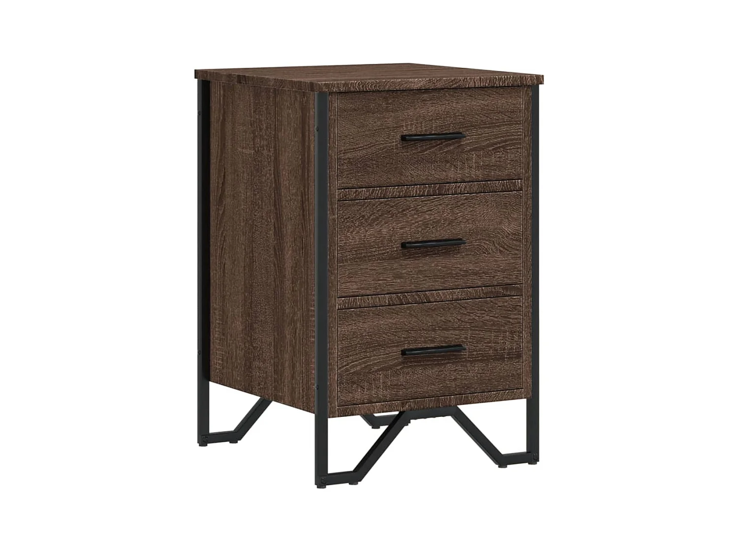Mario  Nachttisch Braun Eichen-Optik 40x41x60 cm Holzwerkstoff