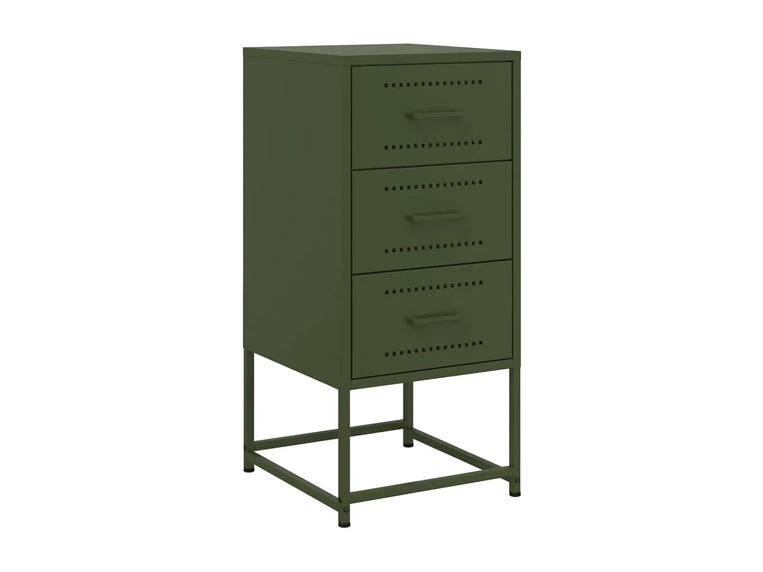 Isle of Hope  Tables de chevet 2 pcs vert olive 36x39x78 cm acier