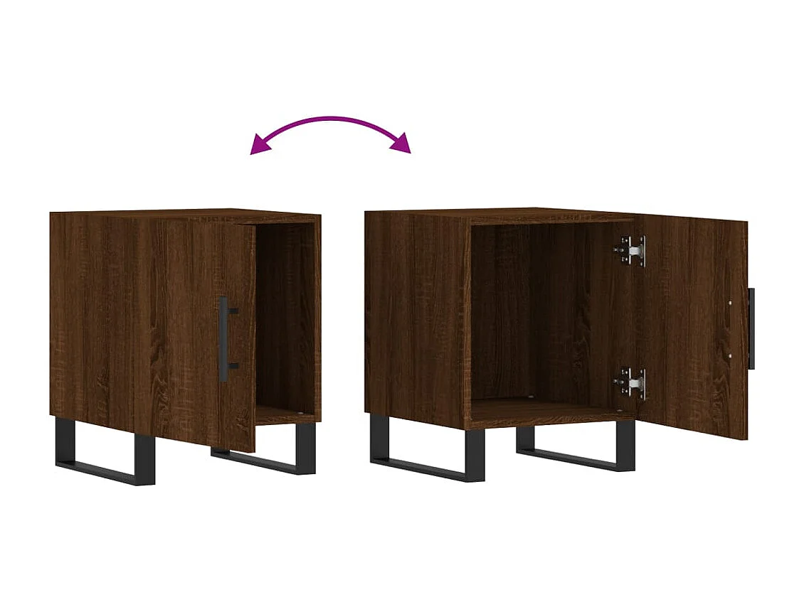 Kuopio  Table de chevet chêne marron 40x40x50 cm bois d’ingénierie