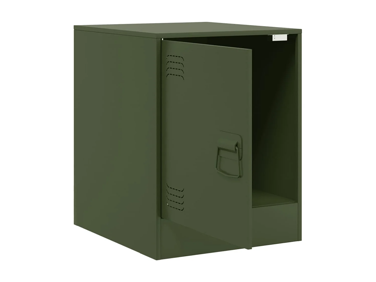 Dewy  Tables de chevet 2 pcs vert olive 34,5x39x44 cm acier