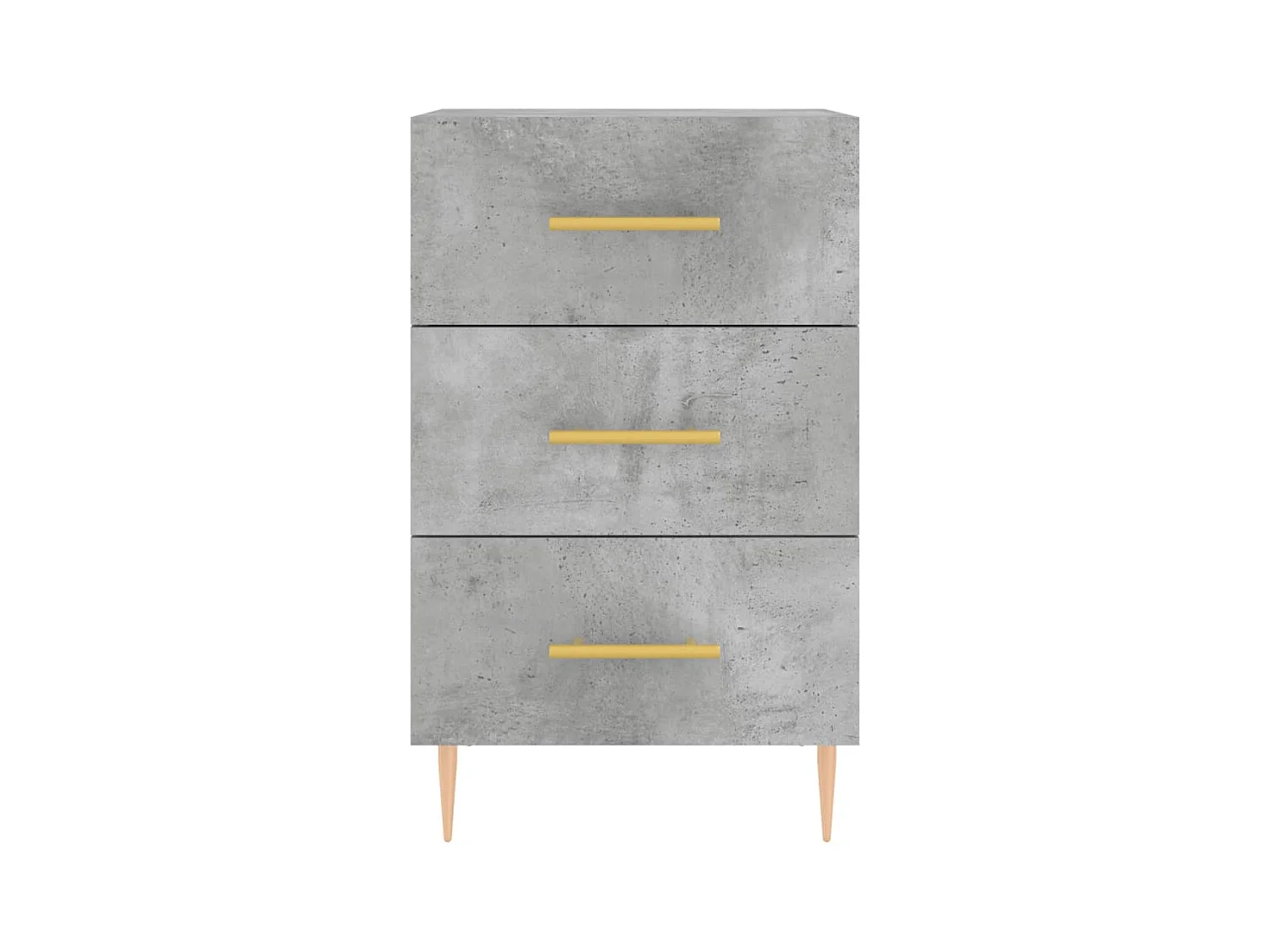 Sophie-Pauline  Table de chevet gris béton 40x40x66 cm bois d'ingénierie