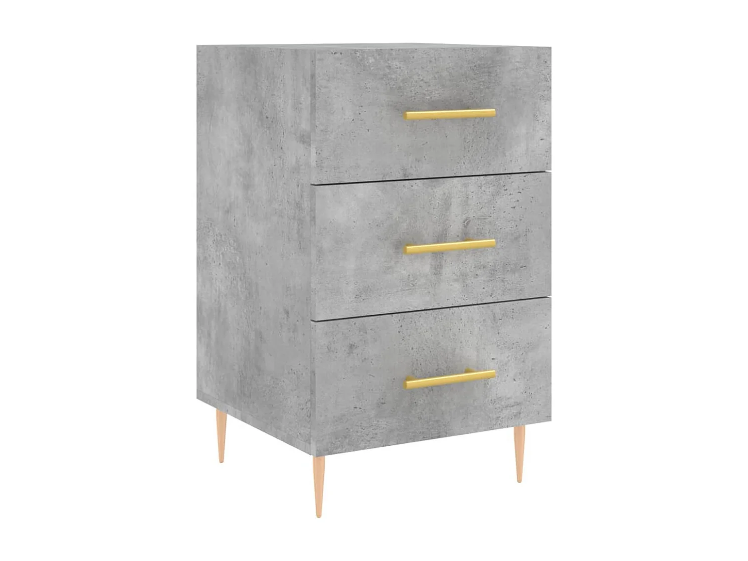 Sophie-Pauline  Table de chevet gris béton 40x40x66 cm bois d'ingénierie