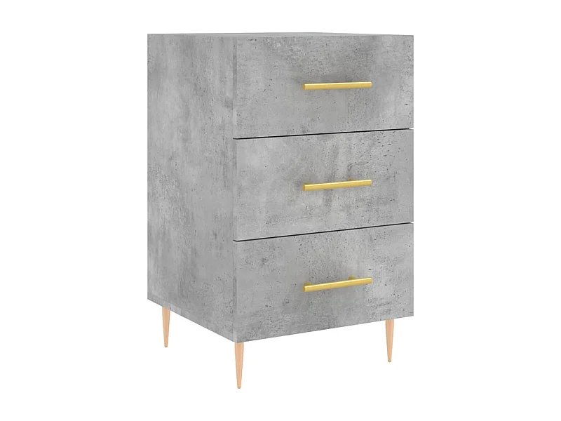 Sophie-Pauline  Mesita de noche madera de ingeniería gris hormigón 40x40x66 cm