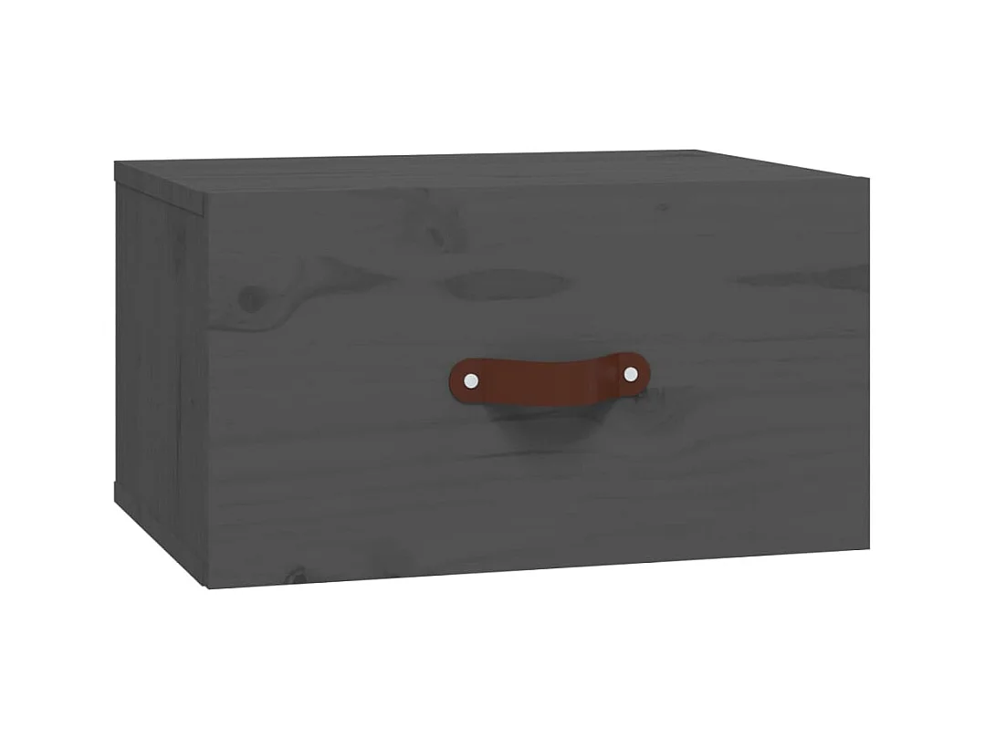 Ahmed  Table de chevet murale Gris 40x29,5x22 cm