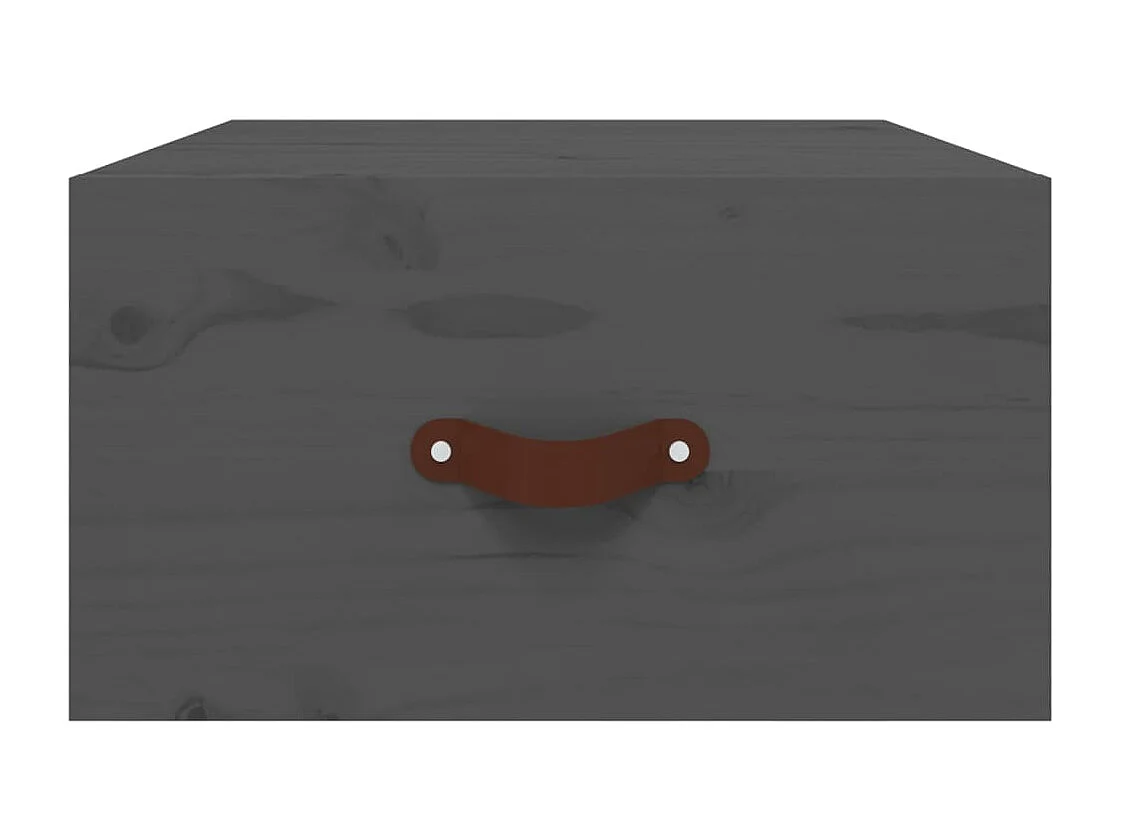 Ahmed  Table de chevet murale Gris 40x29,5x22 cm