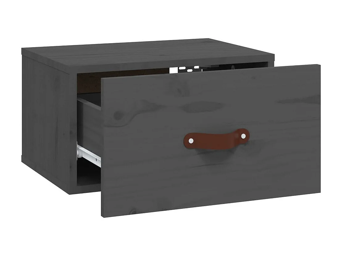 Ahmed  Table de chevet murale Gris 40x29,5x22 cm