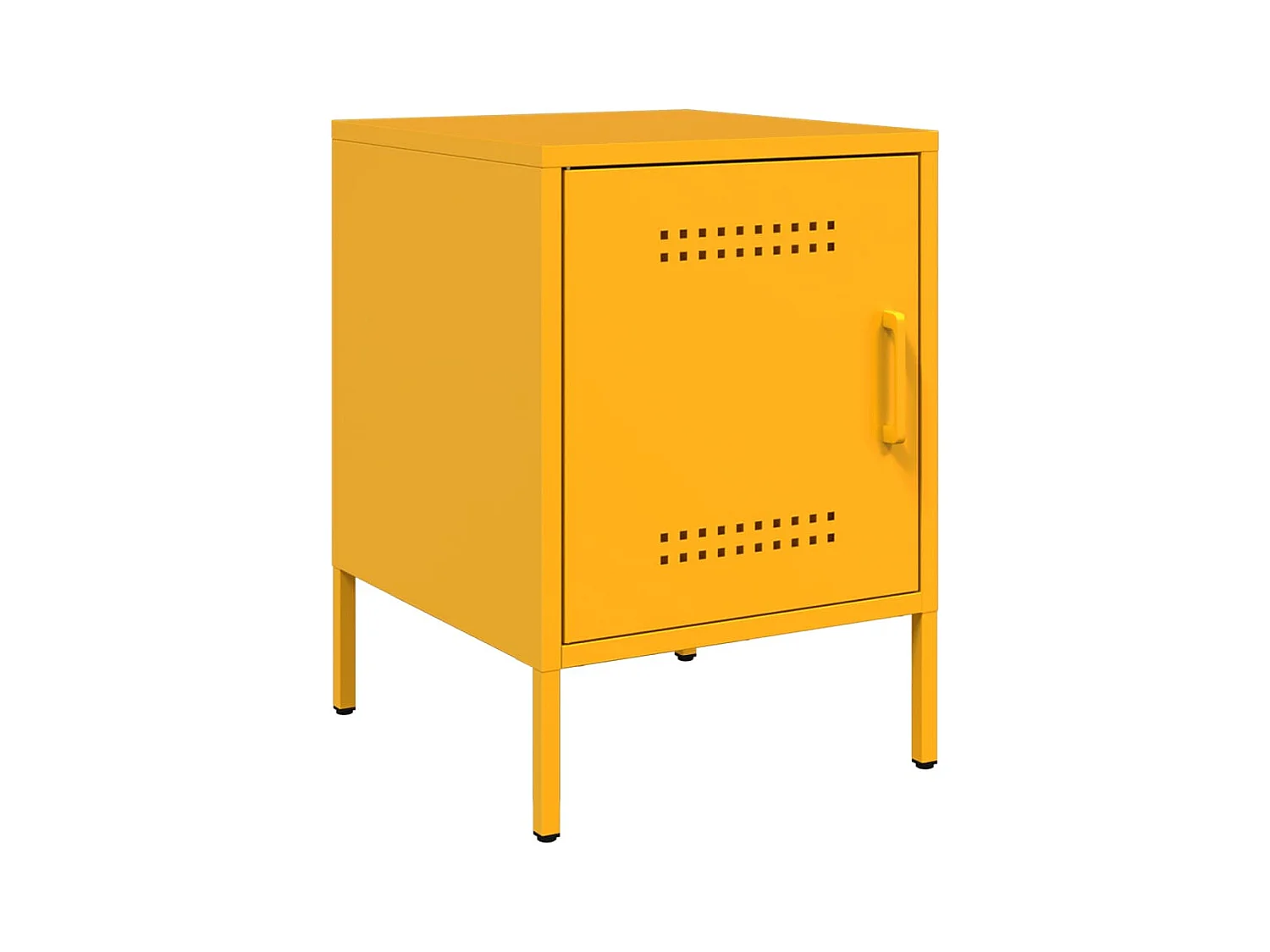 Adam Scott  Table de chevet jaune moutarde 36x39x50,5 cm acier