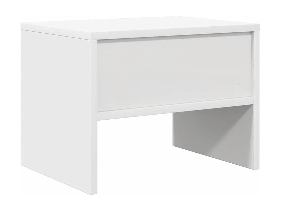 De Witt  Tables de chevet 2 pcs Blanc 40x30x30 cm Bois d'ingénierie