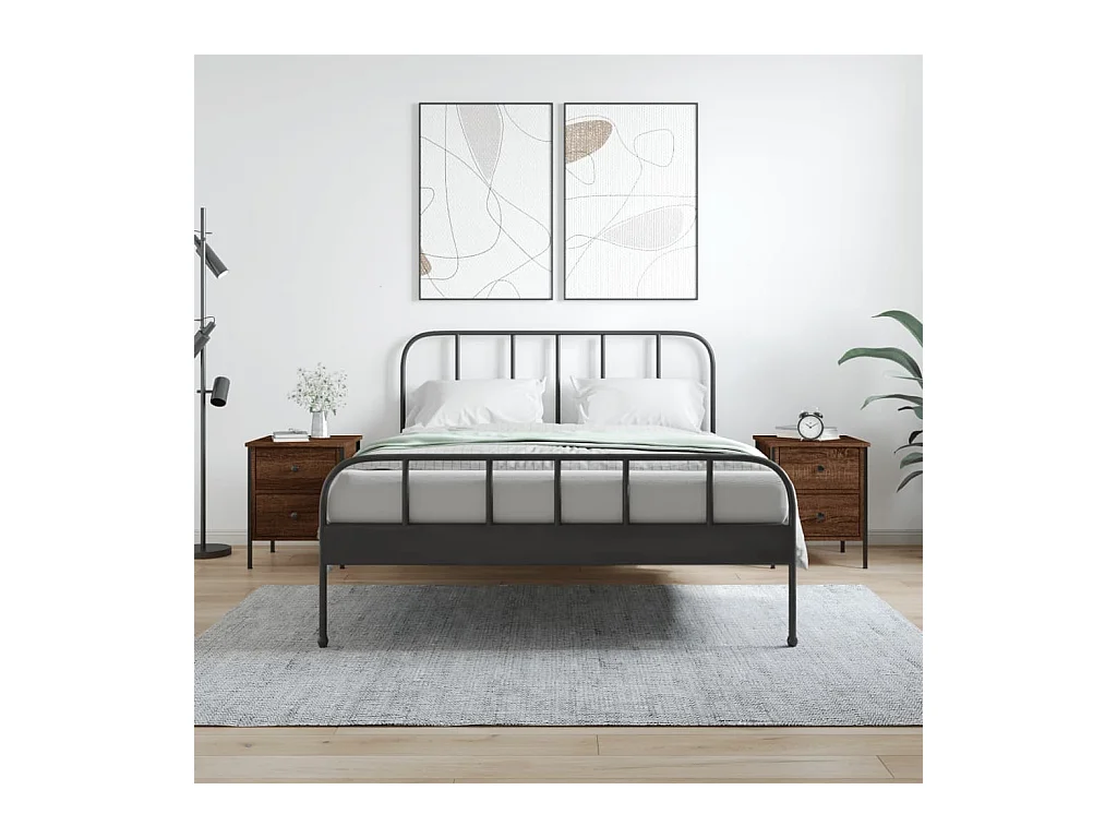 Elmhurst  Tables de chevet 2pcs chêne marron 40x42x50cm bois d'ingénierie