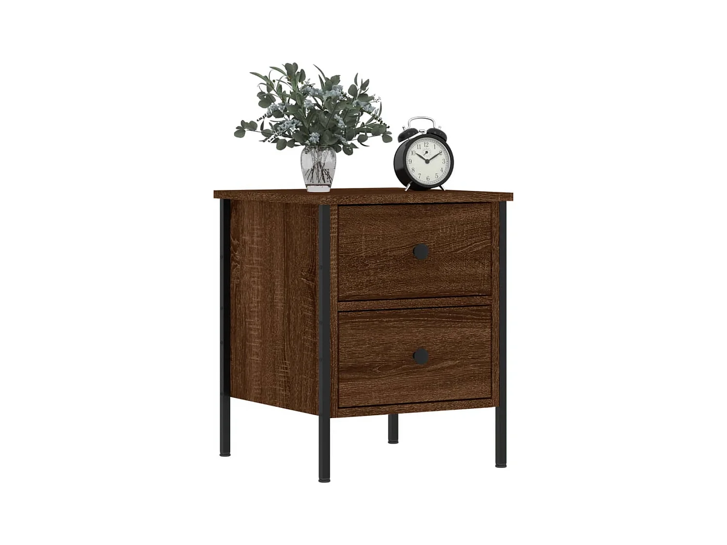 Elmhurst  Tables de chevet 2pcs chêne marron 40x42x50cm bois d'ingénierie