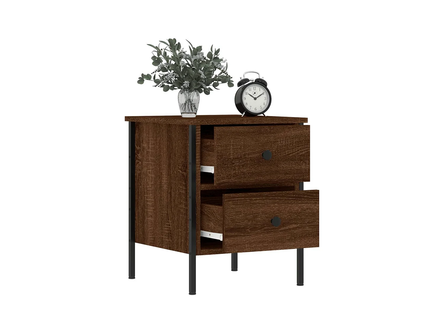 Elmhurst  Tables de chevet 2pcs chêne marron 40x42x50cm bois d'ingénierie