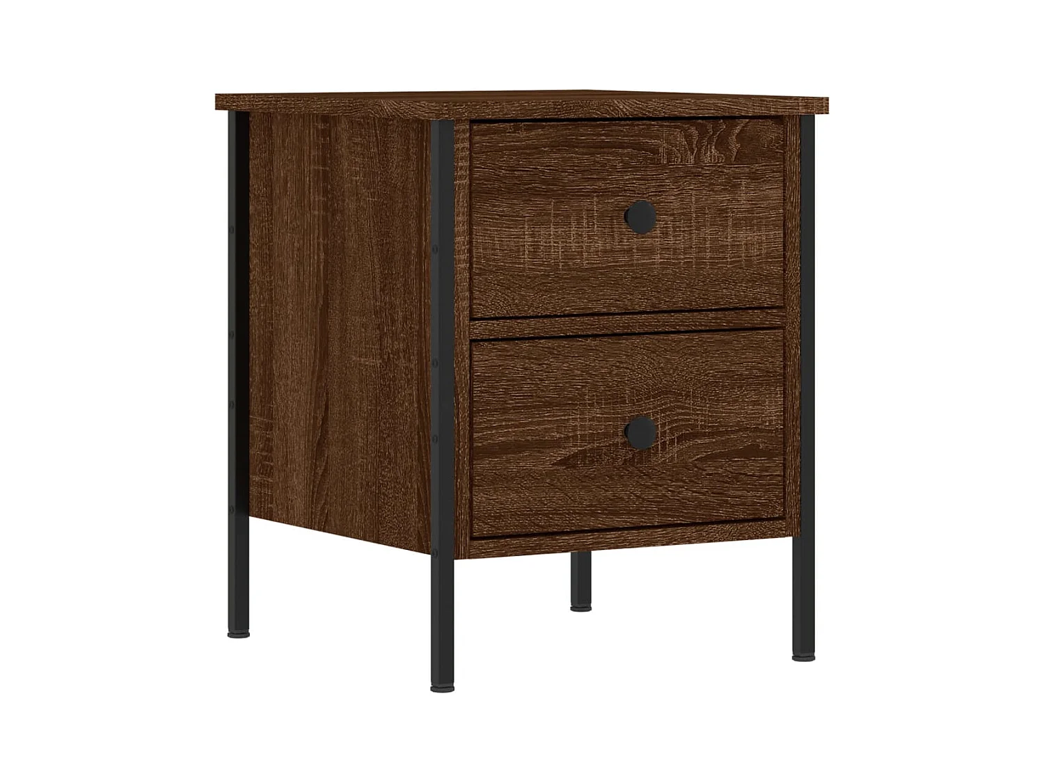 Elmhurst  Tables de chevet 2pcs chêne marron 40x42x50cm bois d'ingénierie