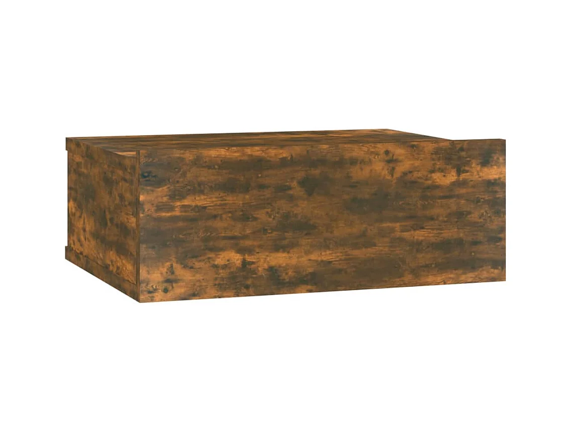 Stanford  Table de chevet flottante Chêne fumé 40x30x15 cm
