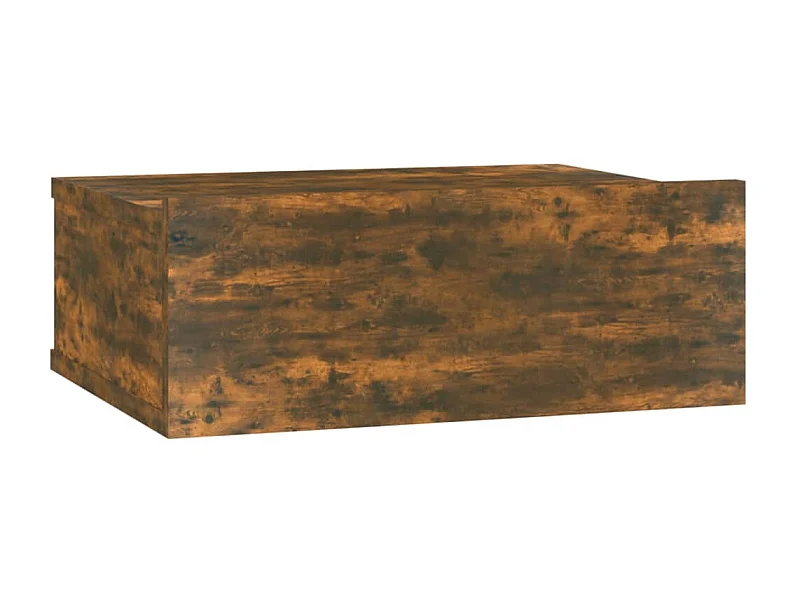 Stanford  Table de chevet flottante Chêne fumé 40x30x15 cm