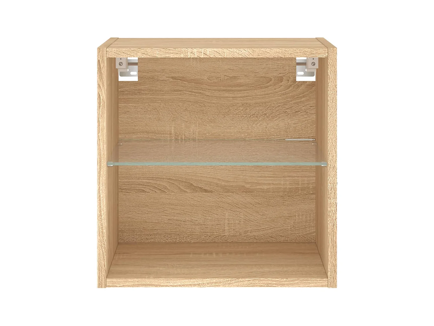 Hans  Tables de chevet murales avec lumières LED 2 pcs chêne sonoma