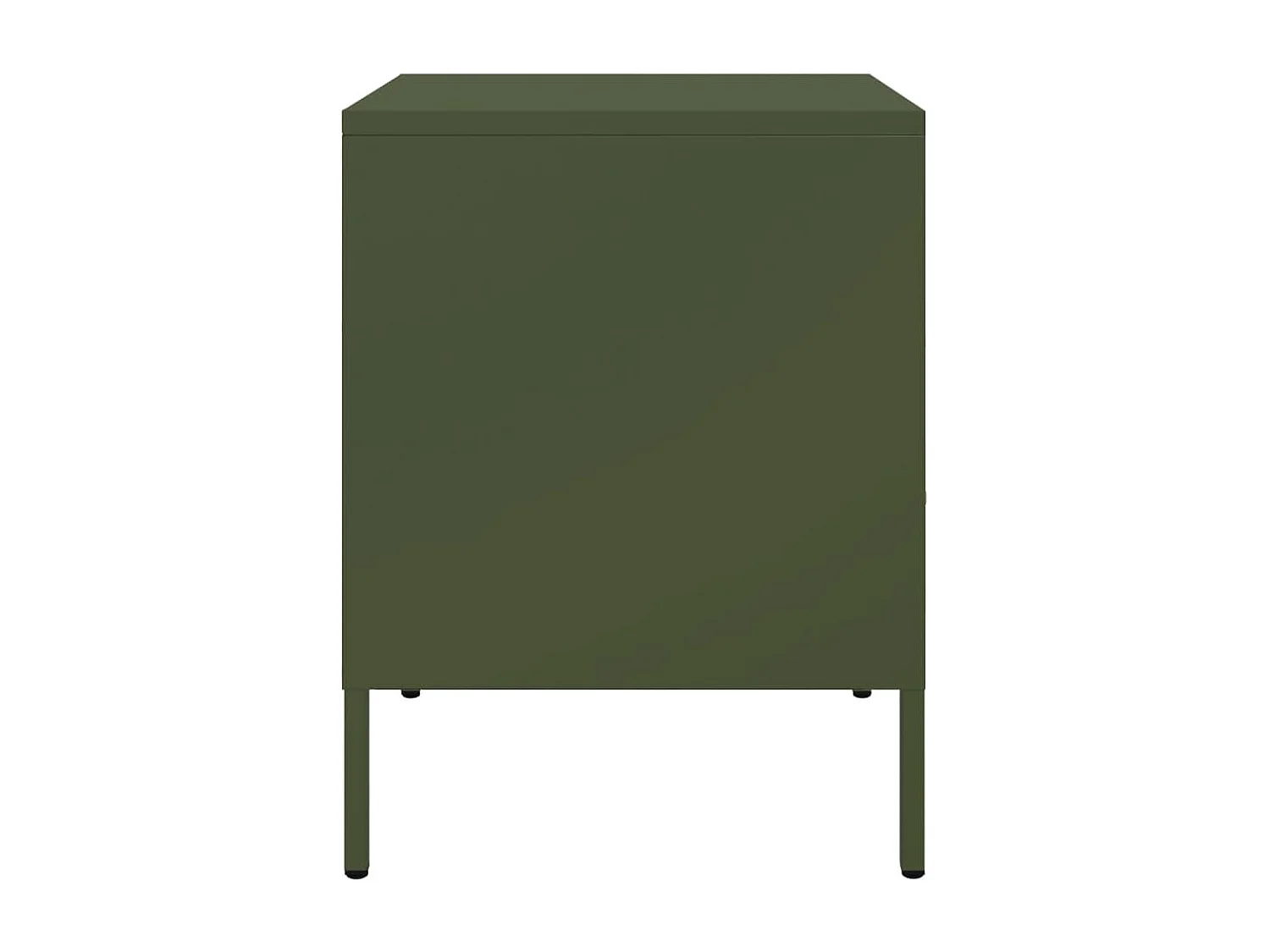 Sundby  Tables de chevet 2 pcs vert olive 36x39x50,5 cm acier