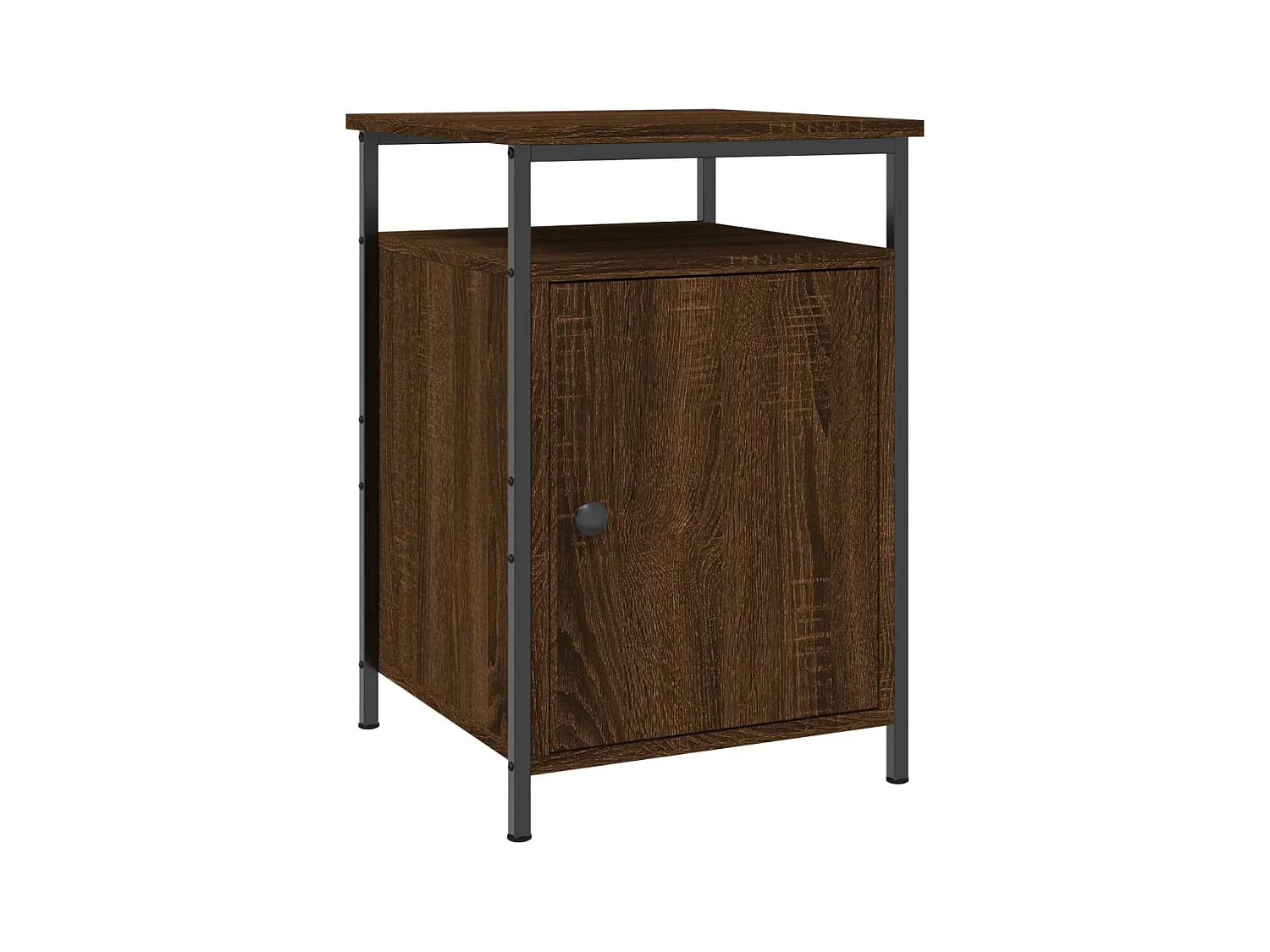 Jalindra  Table de chevet chêne marron 40x42x60 cm bois d'ingénierie