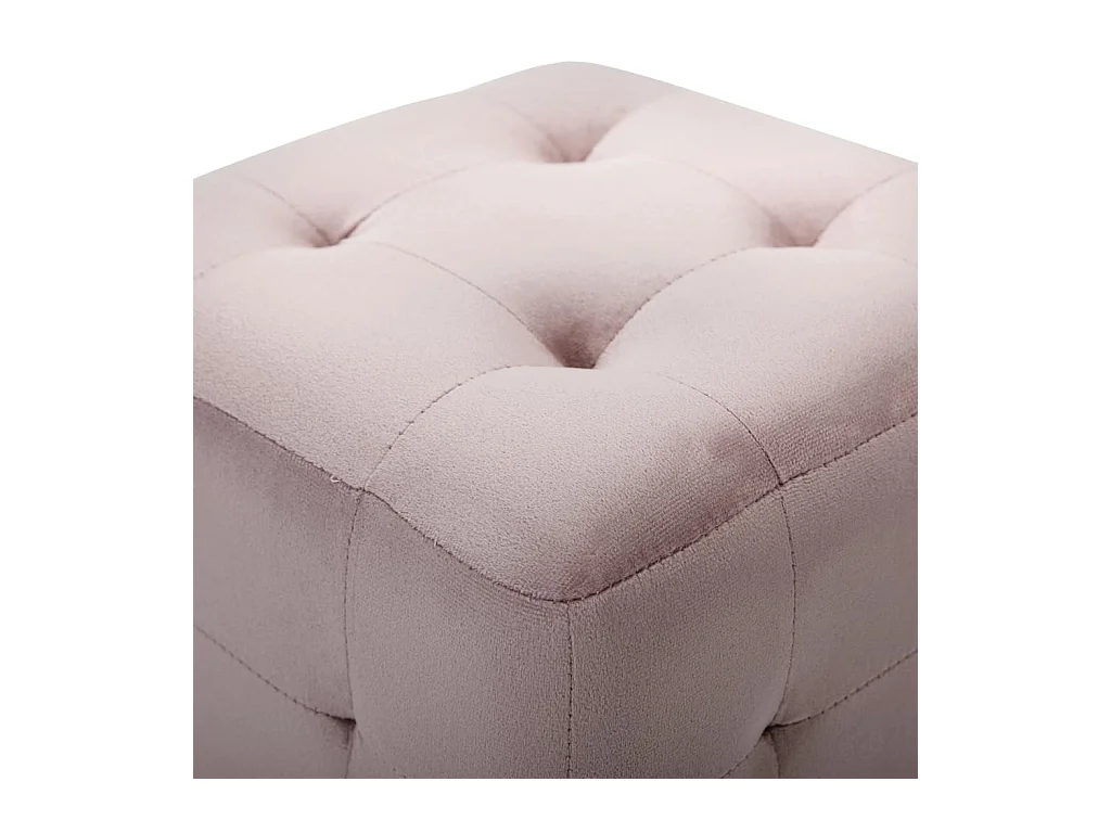 Delyn  Tables de chevet 2 pcs Rose 30x30x30 cm Tissu velours