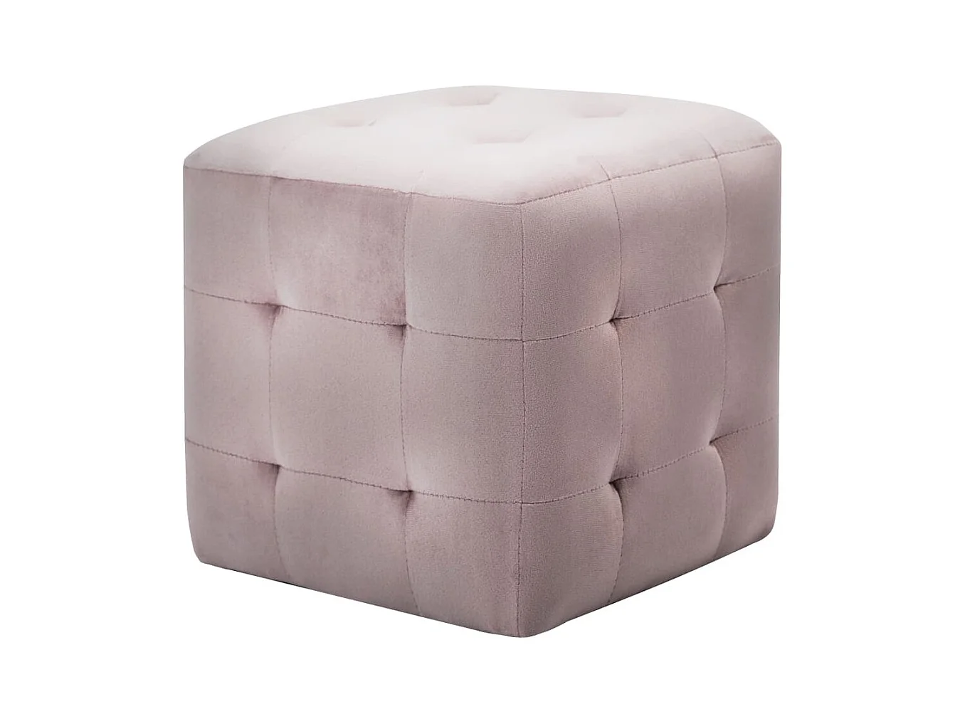 Delyn  Comodini 2 pz Rosa 30x30x30 cm in Tessuto Vellutato