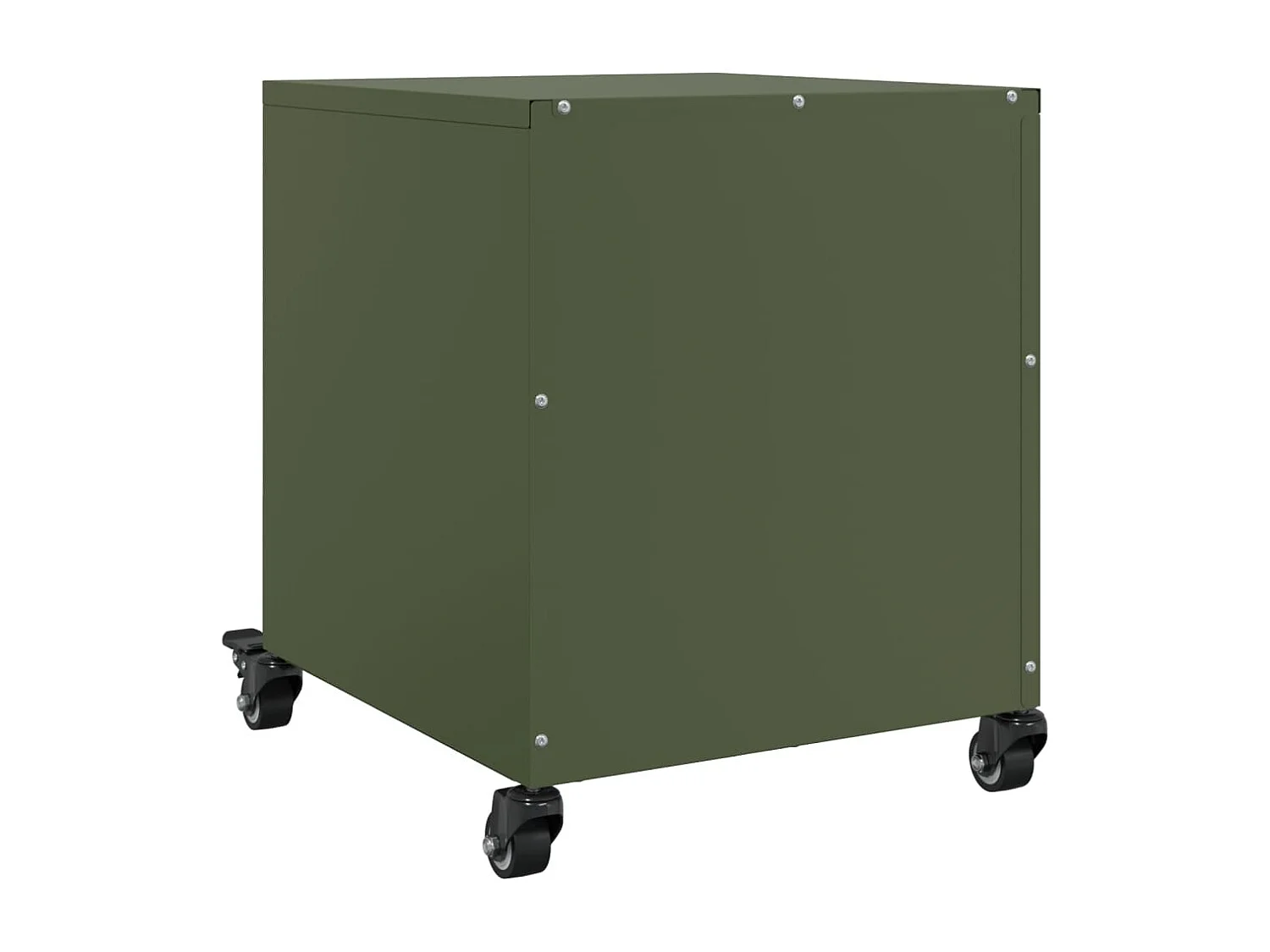 Roanoke  Tables de chevet 2 pcs vert olive 36x39x43,5 cm acier