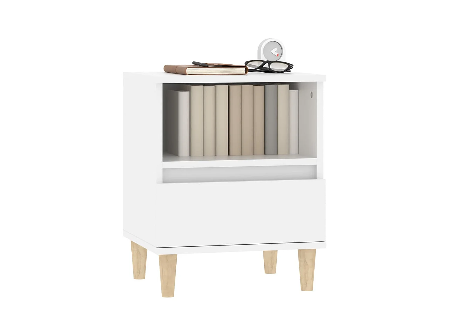 Palazzolo sull'Oglio  Tables de chevet 2 pcs Blanc 40x35x50 cm