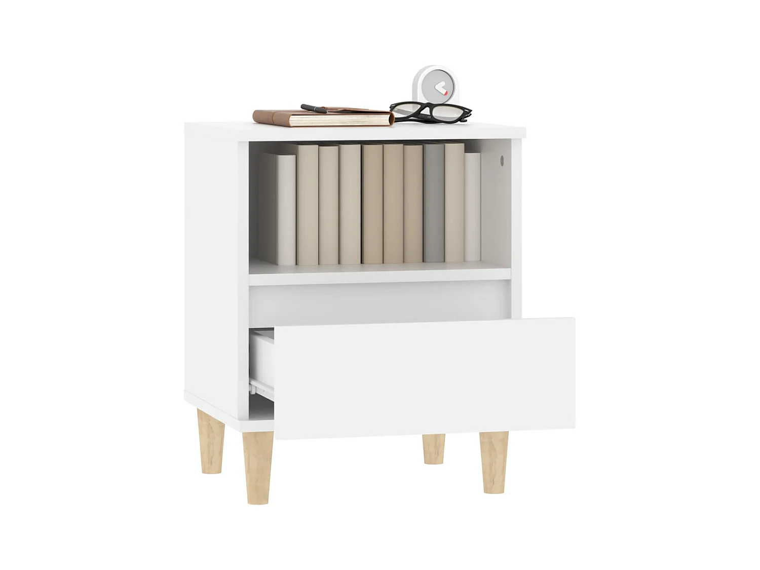 Palazzolo sull'Oglio  Tables de chevet 2 pcs Blanc 40x35x50 cm