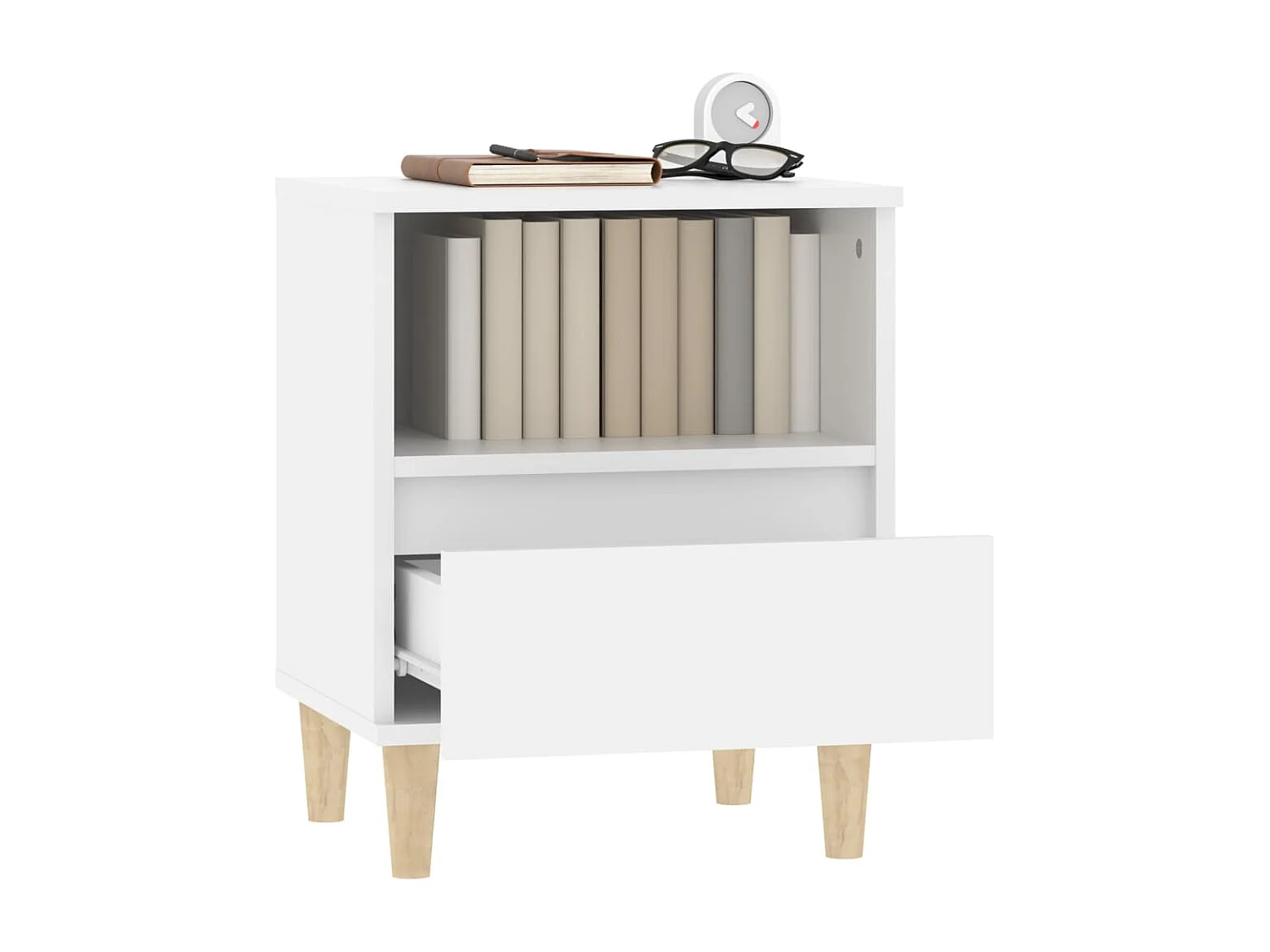 Palazzolo sull'Oglio  Tables de chevet 2 pcs Blanc 40x35x50 cm