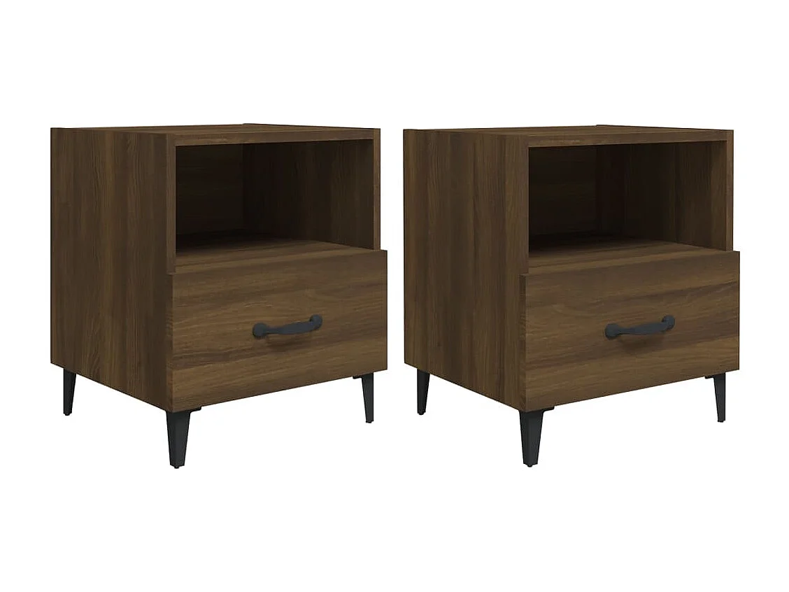 Weedsport  Tables de chevet 2 pcs Chêne marron Bois d'ingénierie