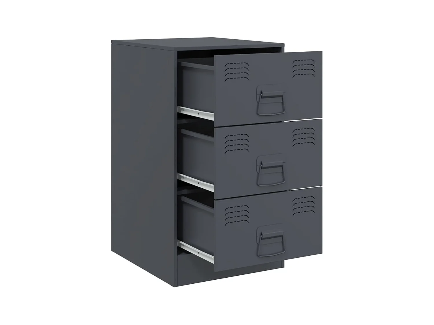 Hereford  Tables de chevet 2 pcs anthracite 34,5x39x62 cm acier