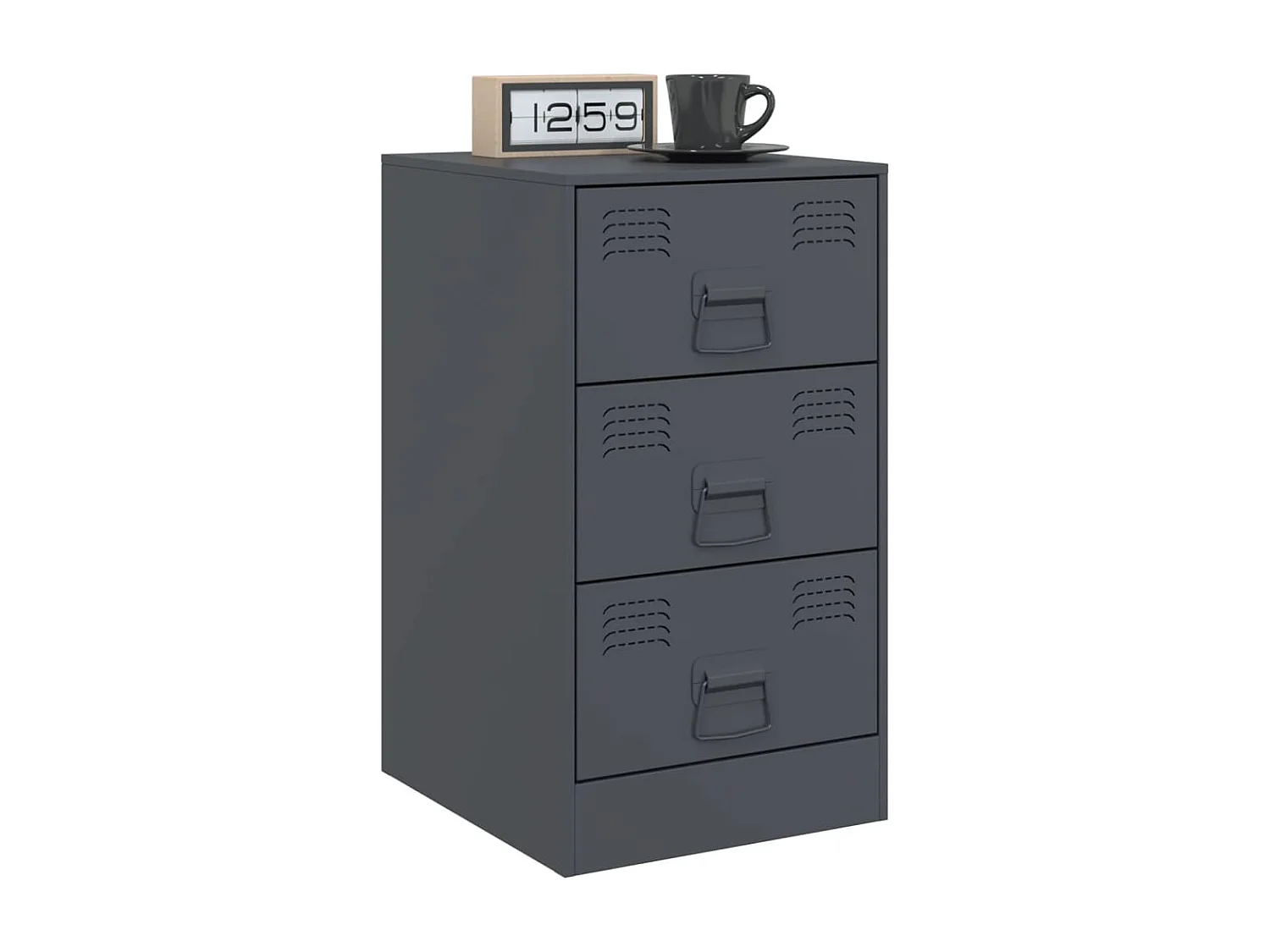 Hereford  Tables de chevet 2 pcs anthracite 34,5x39x62 cm acier