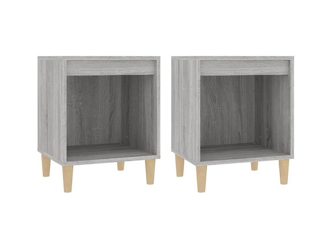 Villeneuve-la-Garenne  Tables de chevet 2 pcs Sonoma gris 40x35x50 cm