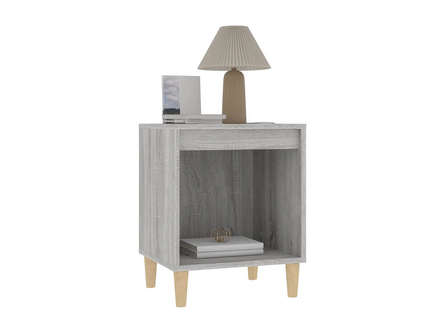 Villeneuve-la-Garenne  Comodino 2 pz Grigio Sonoma 40x35x50 cm