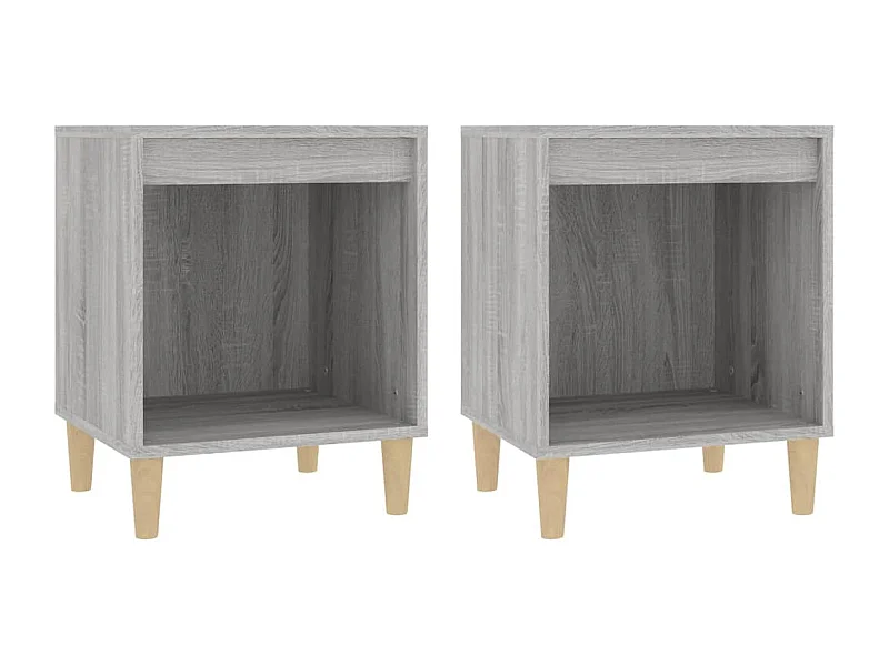 Villeneuve-la-Garenne  Tables de chevet 2 pcs Sonoma gris 40x35x50 cm