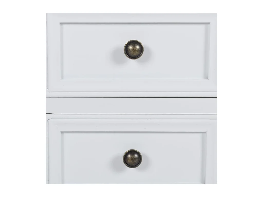 Jack Walter  Table de chevet avec 2 tiroirs MDF Blanc