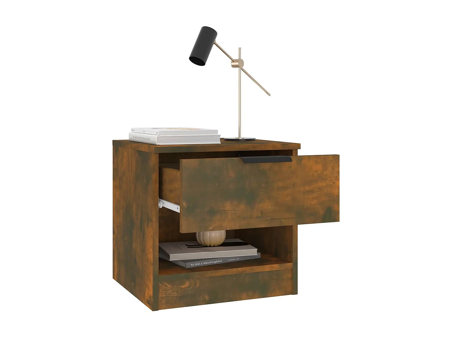 Brøndby  Tables de chevet 2 pcs Chêne fumé Bois d'ingénierie