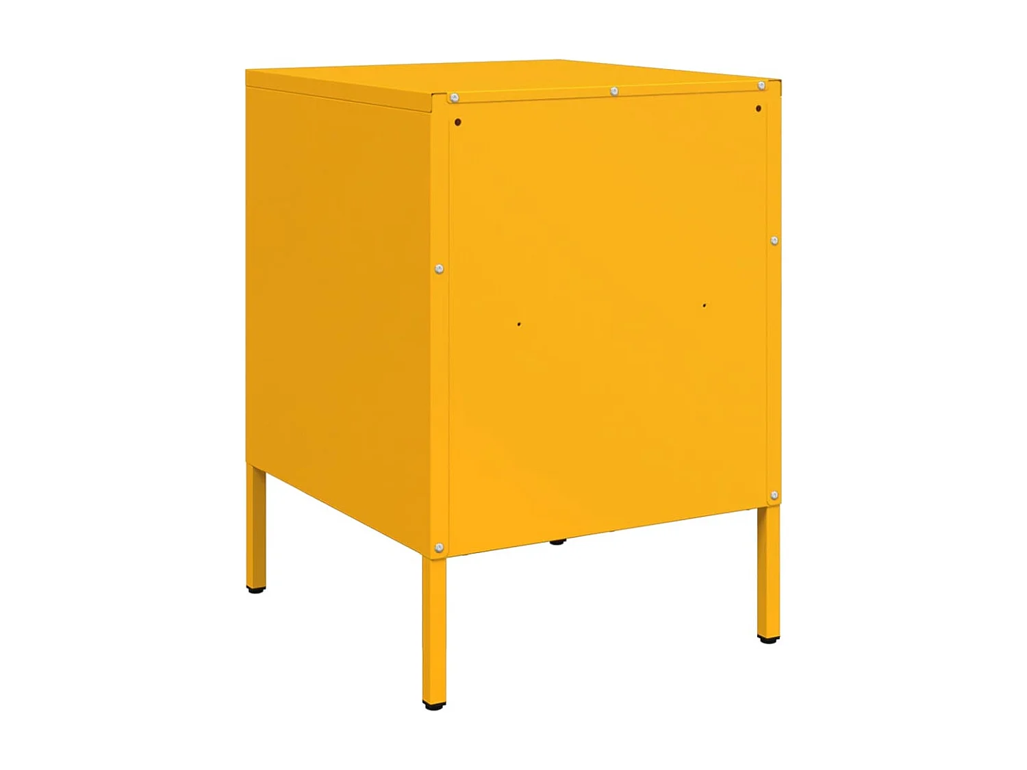 Sundby  Tables de chevet 2 pcs jaune moutarde 36x39x50,5 cm acier