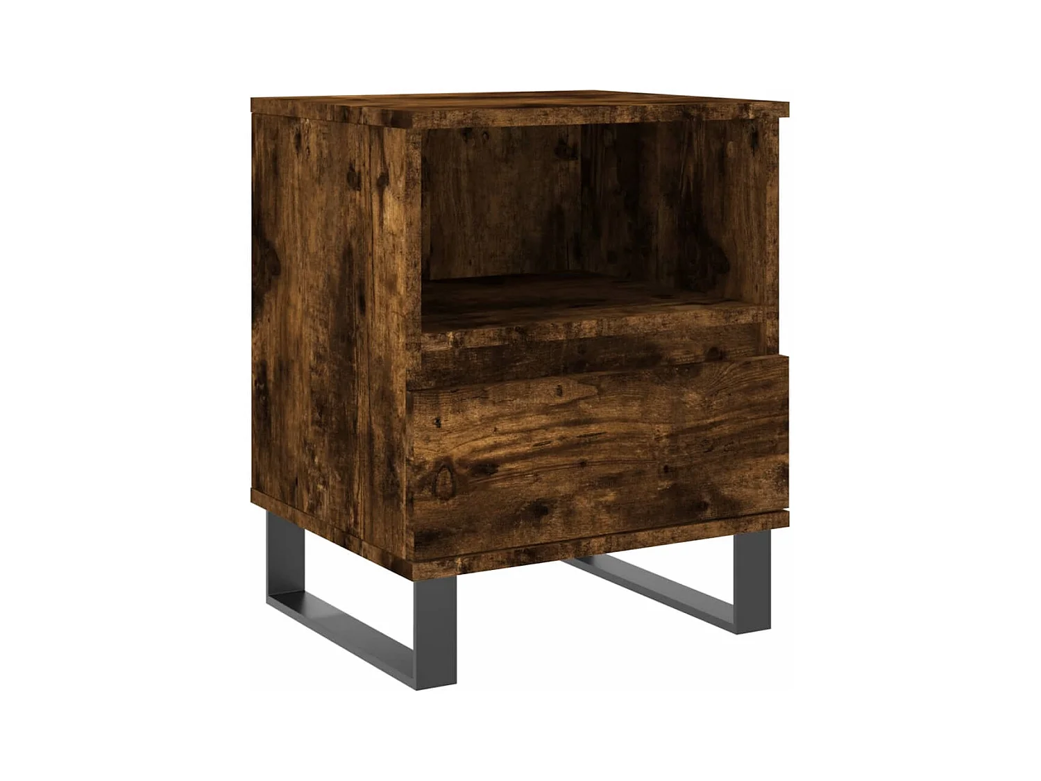 Pau  Table de chevet chêne fumé 40x35x50 cm bois d’ingénierie