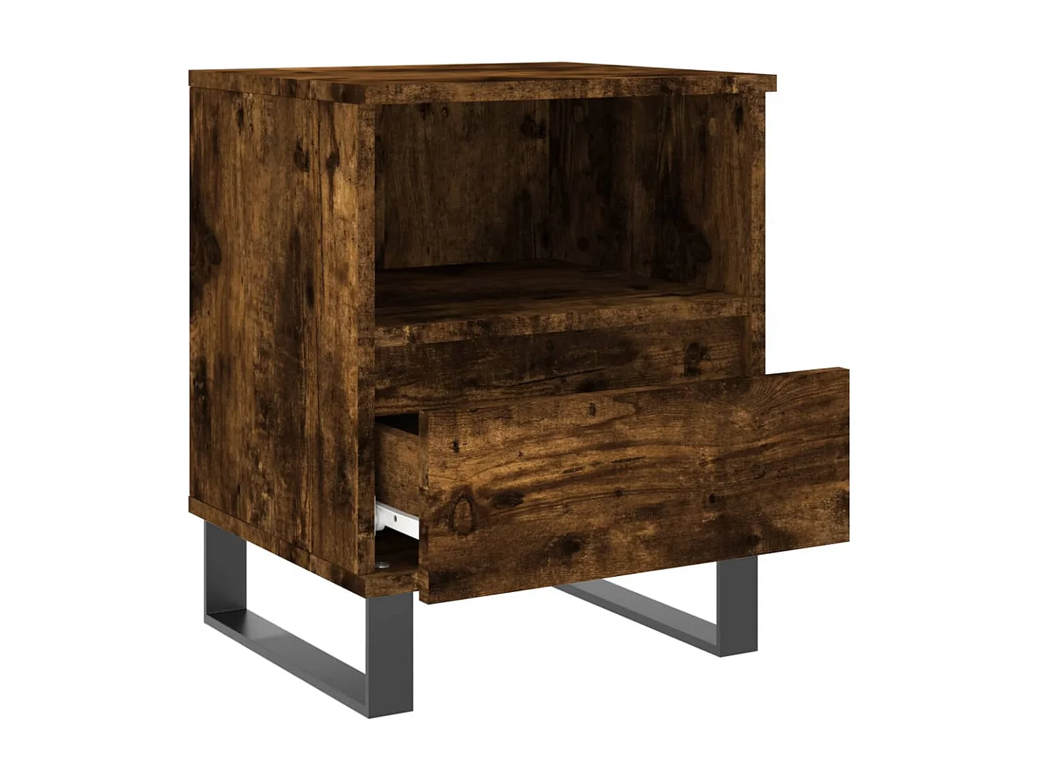 Pau  Table de chevet chêne fumé 40x35x50 cm bois d’ingénierie