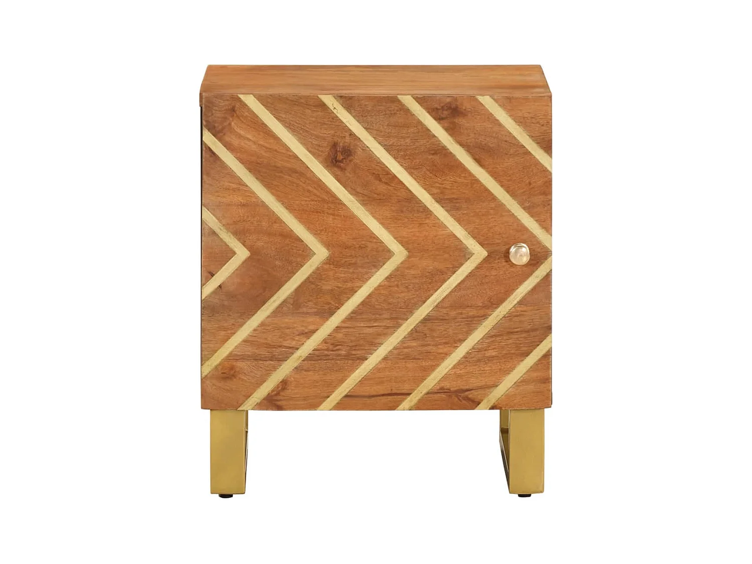 Jean-Claude-François  Tables de chevet 2 pcs marron et noir bois de manguier solide