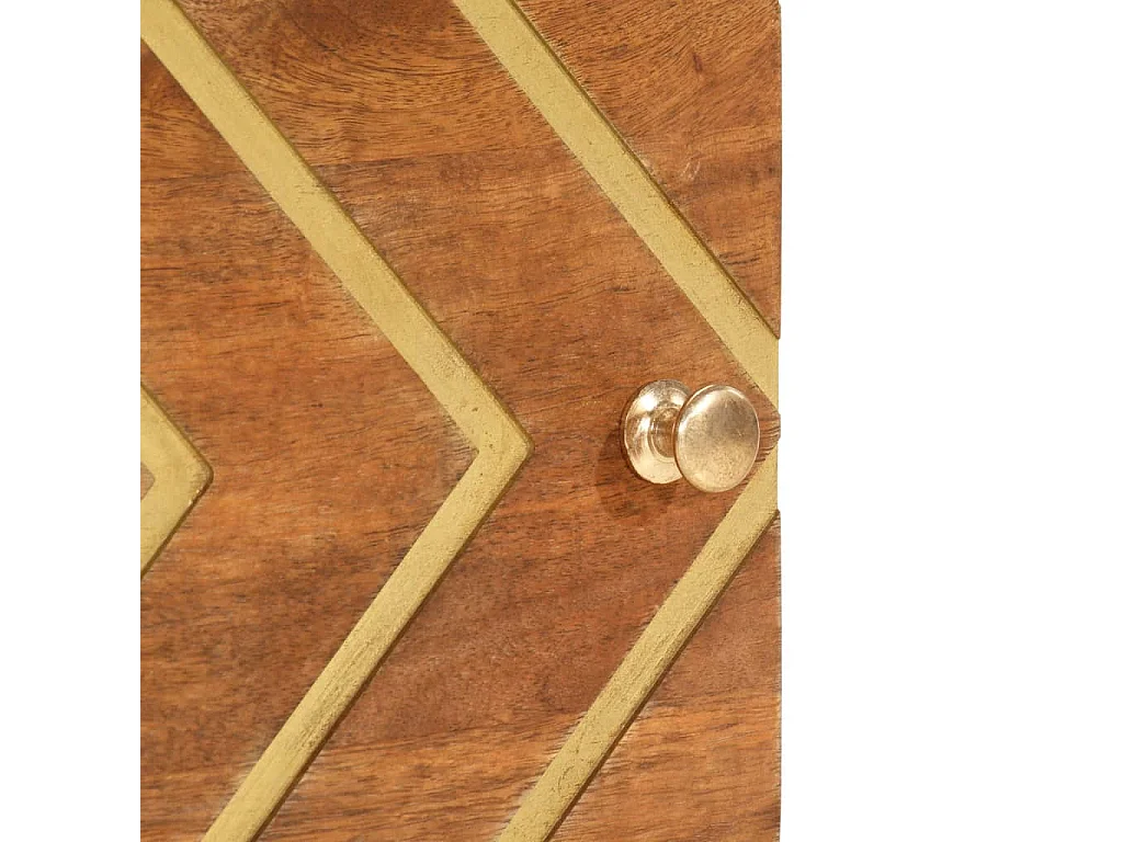 Jean-Claude-François  Tables de chevet 2 pcs marron et noir bois de manguier solide