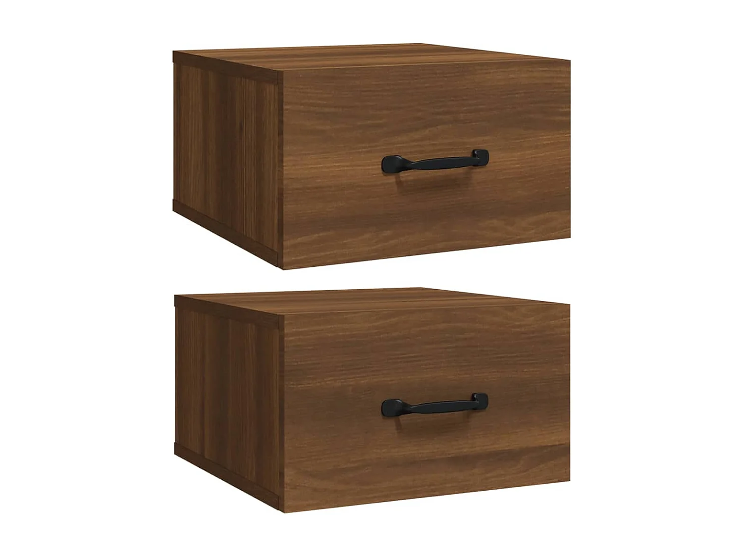 Gemma  Tables de chevet murales 2 pcs Chêne marron 35x35x20 cm