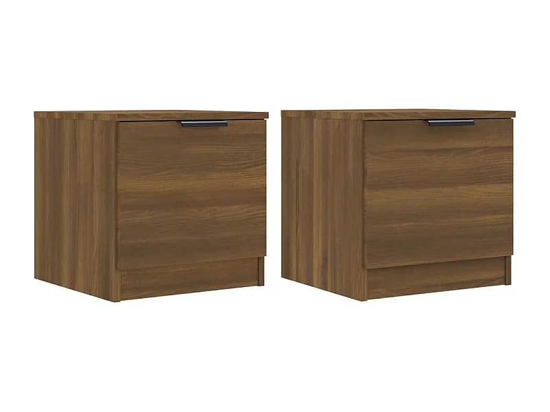 Pekela  Tables de chevet 2 pcs Chêne marron 40x39x40 cm