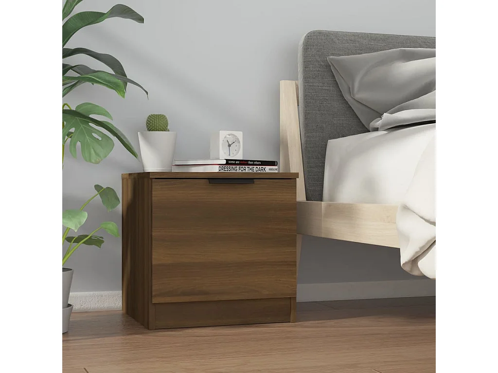 Pekela  Tables de chevet 2 pcs Chêne marron 40x39x40 cm