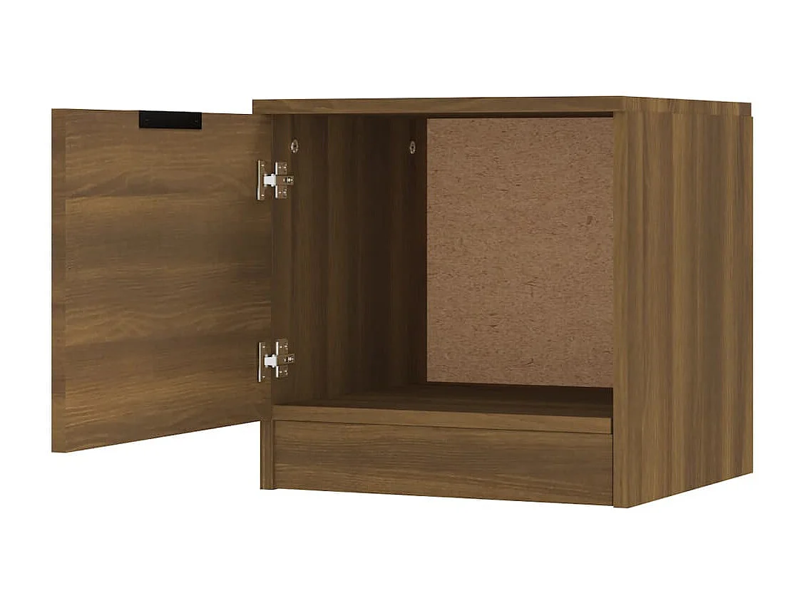 Pekela  Nachttische 2 Stk. Braun Eichen-Optik 40x39x40 cm