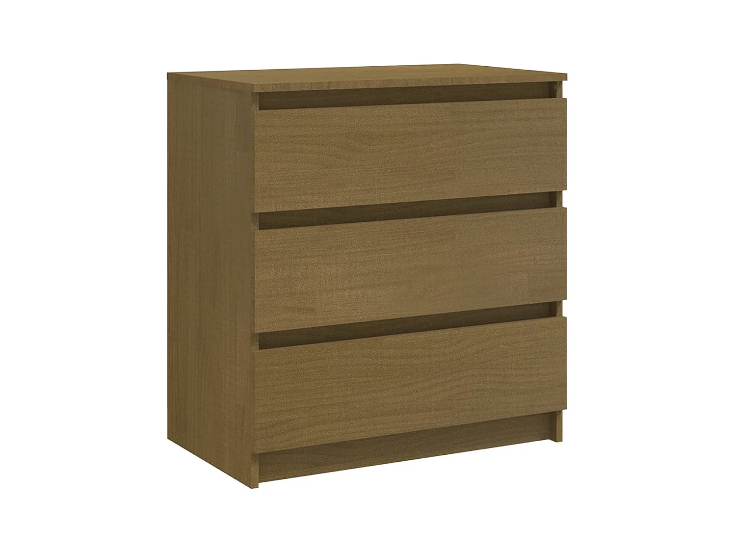 Bryna  Table de chevet Marron miel 60x36x64 cm Bois de pin massif