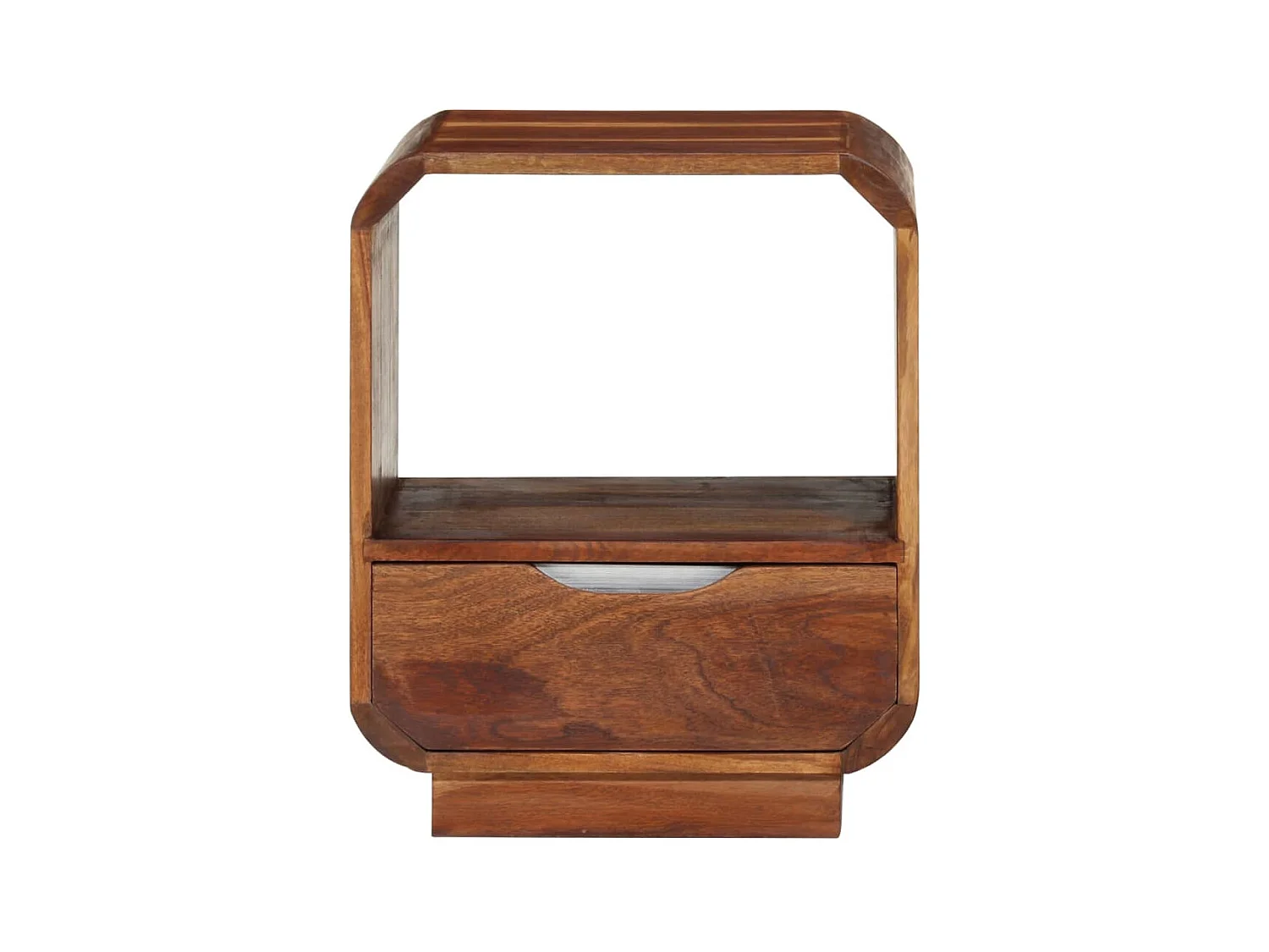 Helindra  Comodino con Cassetto in Legno Massello di Acacia 40x30x50 cm