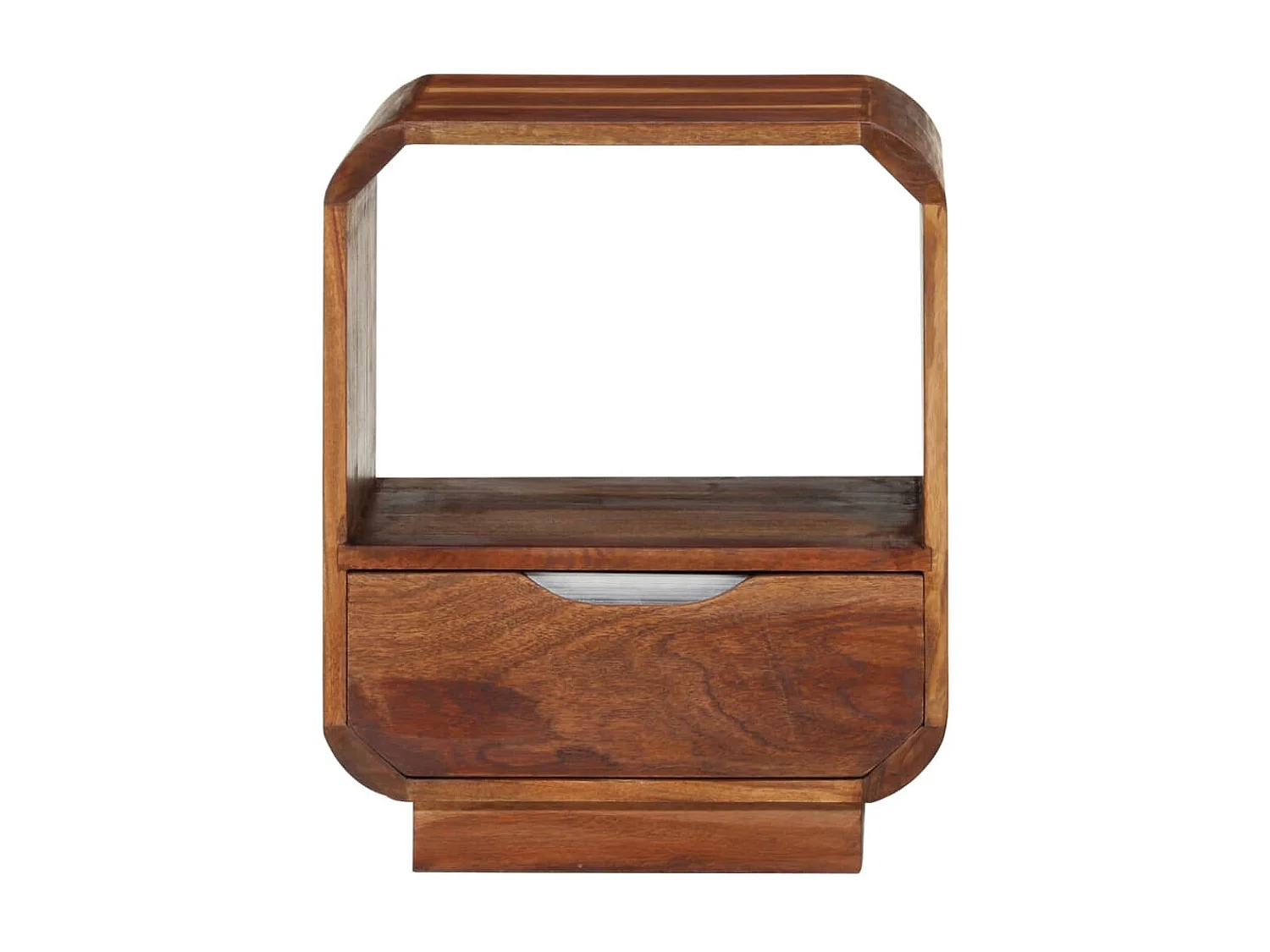 Helindra  Comodino con Cassetto in Legno Massello di Acacia 40x30x50 cm