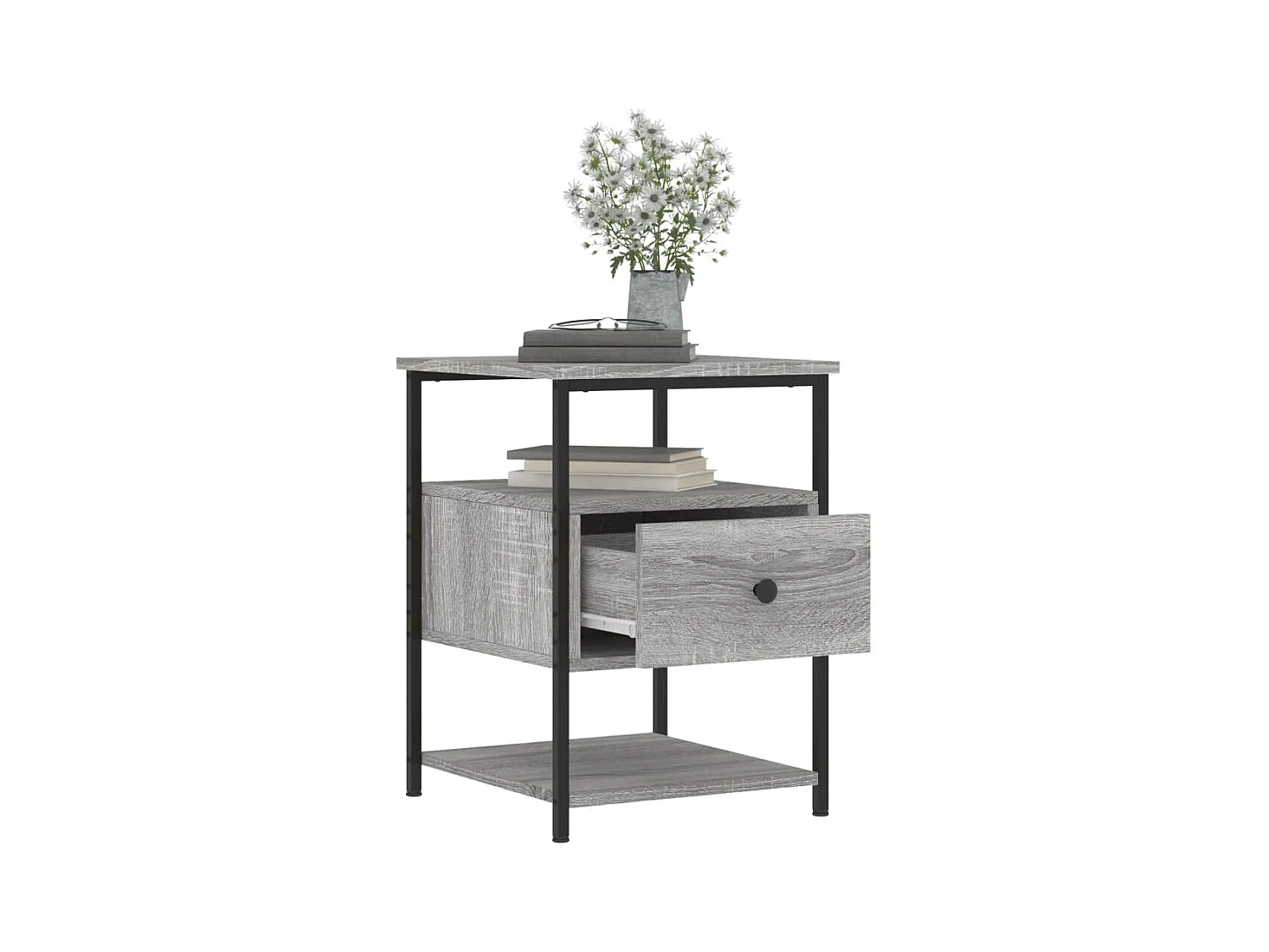 Lysli  Tables de chevet 2 pcs sonoma gris 40x42x56cm bois d'ingénierie