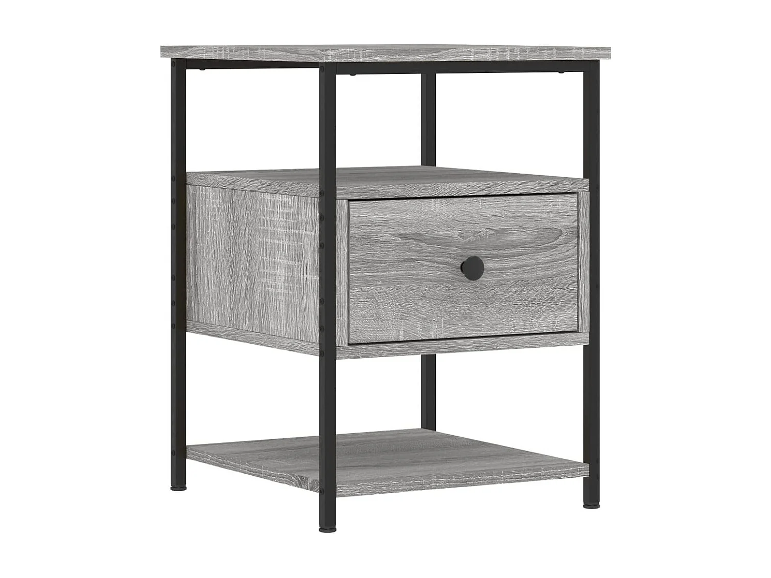 Lysli  Nachtkastjes 2 st 40x42x56 cm bewerkt hout grijs sonoma eiken